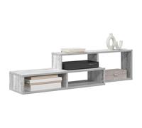 vidaXL Wall TV Stand 120 x 25 x 28.5 cm Wood Material Storage in Living Room Modern Media Mirror Sturdy TV Table Floating Furniture for City Apartments