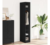 Vidaxl Wardrobe Black 30X50X200 Cm Engineered Wood