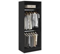 Vidaxl Wardrobe Black 80X50X200 Cm Engineered Wood