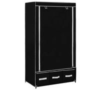 vidaXL Wardrobe Black Fabric Clothing Garment Stand Storage Cupboard Organiser