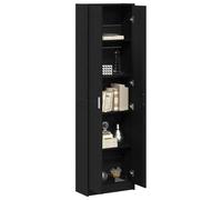 Vidaxl Wardrobe With Shelf Black Oak 55 X 25 X 189 Cm Engineered Wood