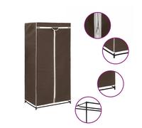 vidaXL Wardrobe Brown Closet Clothes Storage Organiser Cabinet Rack Shelves
