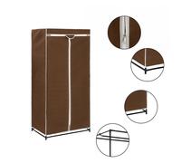 vidaXL Wardrobe Brown Closet Clothes Storage Organiser Cabinet Rack Shelves