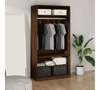 vidaXL Wardrobe Brown Oak 100X50X200cm Engineered Wood, Brown