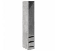 vidaXL Wardrobe Closet Clothes Storage Organiser Concrete Grey Engineered Wood