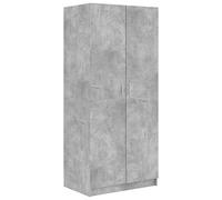 vidaXL Wardrobe Concrete gray 80x52x180cm Engineered wood
