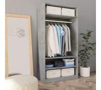 vidaXL Wardrobe Concrete Grey 100X50X200 Cm Engineered Wood, Grey