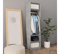vidaXL Wardrobe Concrete Grey 50x50x200cm Engineered Wood Clothing Cabinet
