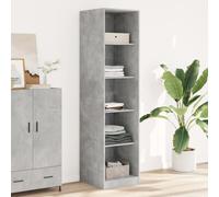 (concrete grey, 50 x 50 x 200 cm/ 4 shelves piece) vidaXL Wardrobe Clothing Storage Hanger Clothes Cabinet Closet Engineered Wood