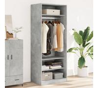 Vidaxl Wardrobe Concrete Grey 80X50X200 Cm Engineered Wood