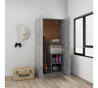 Vidaxl Wardrobe Concrete Grey 82.5X51.5X180 Cm Engineered Wood Wardrobes