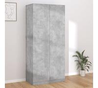 vidaXL Wardrobe Concrete Grey 90x52x200 cm Engineered Wood