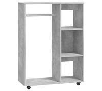 vidaXL Wardrobe Concrete Grey Engineered Wood Storage Cabinet Cloth Organiser