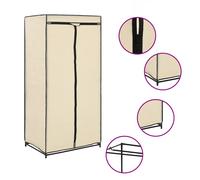 vidaXL Wardrobe Cream 75x50x160 cm