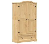 vidaXL Wardrobe Cupboard Closet Clothes Storage Organiser Solid Wood Pine