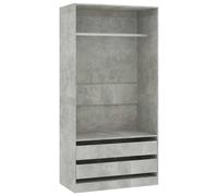 vidaXL Wardrobe Concrete Grey 100x50x200 cm Engineered Wood, Grey