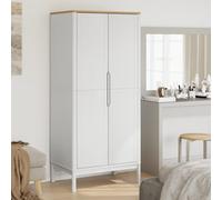 vidaXL Wardrobe FLORO White 77x53x171 cm Solid Wood Pine