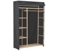 vidaXL Wardrobe Grey Fabric Clothes Storage Cabinet Organiser Shelves Rack