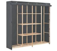 Wardrobe 173cm Fabric Clothes Storage Cupboard Organiser White/Grey vidaXL