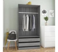 Vidaxl Wardrobe Grey Sonoma 100X50X200 Cm Engineered Wood