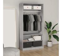 Vidaxl Wardrobe Grey Sonoma 100X50X200 Cm Engineered Wood Wardrobes