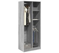 Svvalka Wardrobe Grey Sonoma 80x50x200 cm Engineered Wood