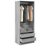 Svvalka Wardrobe Grey Sonoma 80x50x200 cm Engineered Wood