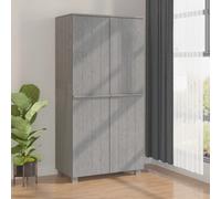 vidaXL Wardrobe HAMAR Light Grey 89x50x180 cm Solid Wood Pine