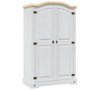 vidaXL Wardrobe Mexican Pine Corona Range 2 Doors White