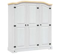 Vidaxl Wardrobe Mexican Pine Corona Range 3 Doors White Wardrobes