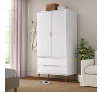 Solid Wood Pine Wardrobe MOLDE Closet Armoire Highboard Multi Colours vidaXL