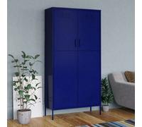 Vidaxl Wardrobe Navy Blue 90X50X180 Cm Steel