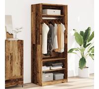 vidaXL Wardrobe Old Wood 80x50x200 cm Engineered Wood