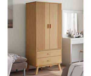 Vidaxl Wardrobe Olden Brown 76.5X53X172 Cm Solid Wood Pine