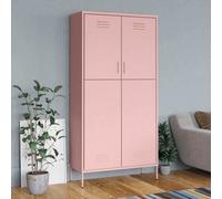 Vidaxl Wardrobe Pink 90X50X180 Cm Steel