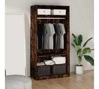 Vidaxl Wardrobe Smoked Oak 100X50X200 Cm Engineered Wood Wardrobes