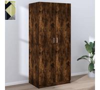 Vidaxl Wardrobe Smoked Oak 80X50X180 Cm Engineered Wood