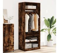 vidaXL Wardrobe Smoked Oak 80x50x200 cm Engineered Wood