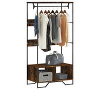 vidaXL Wardrobe Smoked Oak 90x50x180 cm Engineered Wood