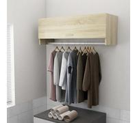 vidaXL Wardrobe Sonoma Oak Engineered Wood Storage Cabinet Clothes Organiser