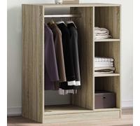 vidaXL Wardrobe Sonoma Oak 77x48x102 cm Engineered Wood