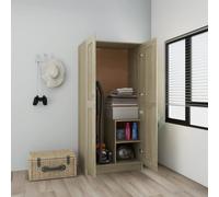 Vidaxl Wardrobe Sonoma Oak 82.5X51.5X180 Cm Engineered Wood