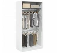 Vidaxl Wardrobe White 100X50X200 Cm Engineered Wood