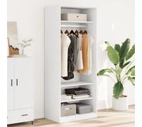 vidaXL Wardrobe, Closet for Bedroom Hallway, Clothes Storage Organiser with Door, Cupboard, Armoire, Modern Style, White Engineered Wood