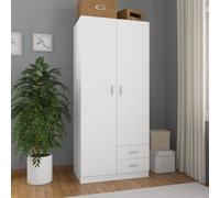 Vidaxl Wardrobe White 80X52X180 Cm Engineered Wood
