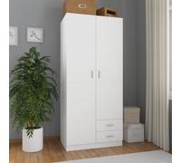 VidaXL Wardrobe 80 x 52 x 180 cm Chipboard White