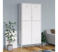 Vidaxl Wardrobe White 90X50X180 Cm Steel