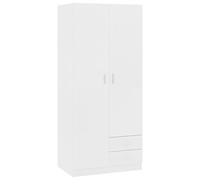 VidaXL Wardrobe 80 x 52 x 180 cm Chipboard White