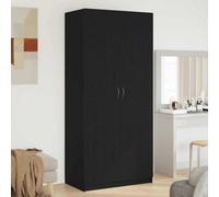 Vidaxl Wardrobe With Door Black Oak 90 X 52 X 200 Cm Engineered Wood
