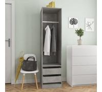 Vidaxl Wardrobe With Drawers Concrete Grey 50X50X200 Cm Engineered Wood Wardrobes